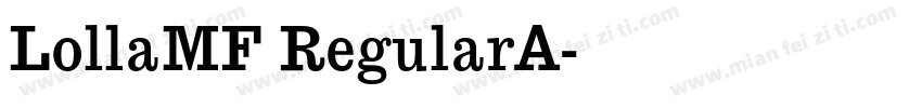 LollaMF RegularA字体转换